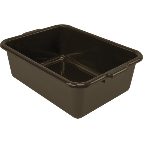 All-Purpose Flat-Bottom Storage Tub, 7" H x 15" D x 21" L, Plastic, Brown Waymarc Industries Inc