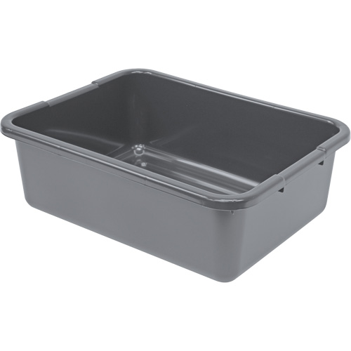 All-Purpose Ribbed-Bottom Storage Tub, 7" H x 15" D x 21" L, Plastic, Grey Waymarc Industries Inc