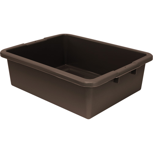 All-Purpose Ribbed-Bottom Storage Tub, 7" H x 17" D x 22" L, Plastic, Brown Waymarc Industries Inc