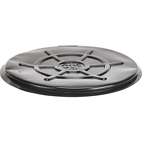 Couvercles protecteurs pour barils, Dessus ferm&eacute;, Convient aux 55 gal. US (45 gal. imp.), Noir Waymarc Industries Inc