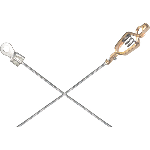 Assemblages l&eacute;gers de c&acirc;bles de masse et de mise &agrave; la terre - Pinces crocodile & raccordements a/borne d'extr&eacute;mit&eacute; de 1/4" Waymarc Industries Inc