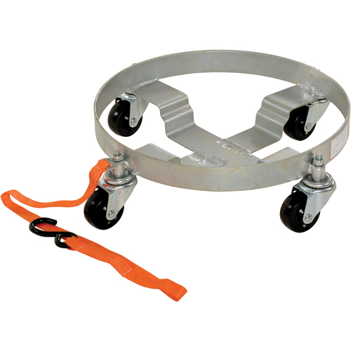 Multi-Tier Drum Dollies, Steel, 900 lbs. Capacity, 19" Diameter, Rubber Casters Waymarc Industries Inc