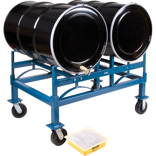 Drum Stacking Rack, 2 Drums, 1600 lbs. Capacity, 45-1/2" W x 30" D x 12-1/2" H Waymarc Industries Inc