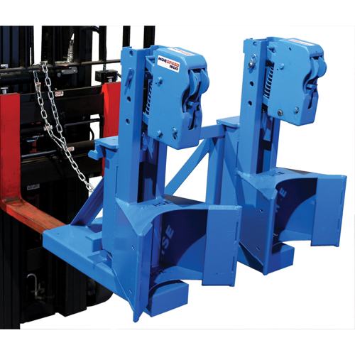 Manipulateur de barils MORSPEED 1500 pour chariot &eacute;l&eacute;vateur, Pour 55 gal. US (45 gal. imp.) Waymarc Industries Inc