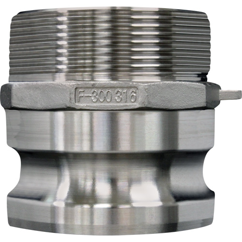 Cam & Groove Coupling, Stainless Steel, Type F, 3", Male NPT, 200 psi Waymarc Industries Inc
