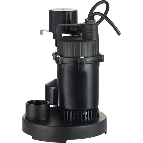 Pompe de puisard submersible thermoplastique, 2560 gal./h, 115 V, 4,6 A, 1/3 CV Waymarc Industries Inc