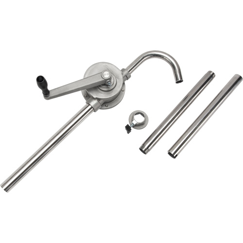 Pompe rotative pour baril, Acier inoxydable, Pour capacit&eacute; 55 gal., 12 oz/course Waymarc Industries Inc