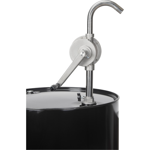 Pompe rotative pour baril, Acier inoxydable, Pour capacit&eacute; 55 gal., 12 oz/course Waymarc Industries Inc