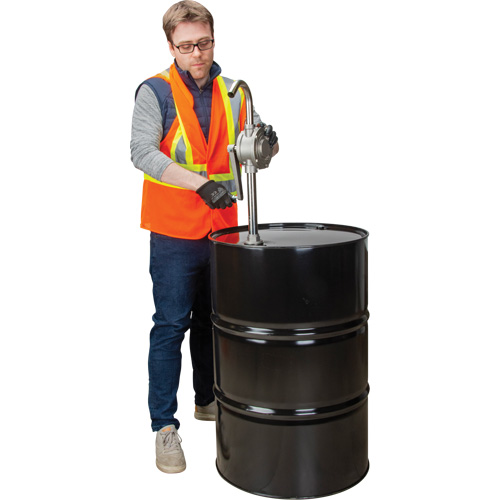 Pompe rotative pour baril, Acier inoxydable, Pour capacit&eacute; 55 gal., 12 oz/course Waymarc Industries Inc