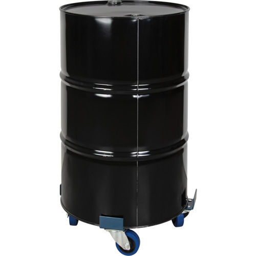 Drum Dolly, Steel, 1400 lbs. Capacity, 24" Diameter, Blue Elastic Casters Waymarc Industries Inc