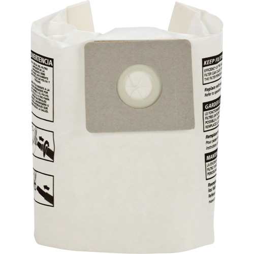 Sacs filtrants pour d&eacute;bris secs jetables de type A, 1 - 1,5 gal. US Waymarc Industries Inc