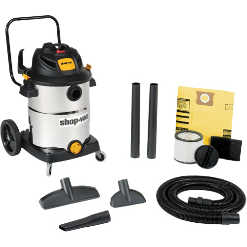 Stainless Steel Wet/Dry Shop Vacuum, 120 V, 16 gal. Capacity Waymarc Industries Inc