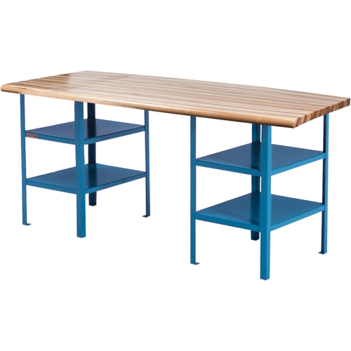 Extra Heavy-Duty Pedestal Workbench, 2500 lbs. Cap., 120" W x 30" D, 34" H Waymarc Industries Inc