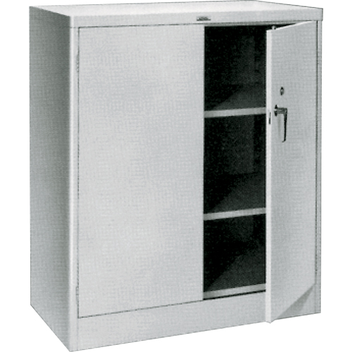 Counter High Cabinets, Steel, 2 Shelves, 42" H x 36" W x 21" D, Grey Waymarc Industries Inc