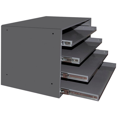 Casiers pour boîtes &agrave; compartiments, Acier, 4 compartiments, 20" la x 15-3/4" p, 15" h, Gris Waymarc Industries Inc