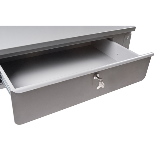 Wall-Mounted Shop Desk, 34-1/2" W x 28" D x 31" H, Grey Waymarc Industries Inc