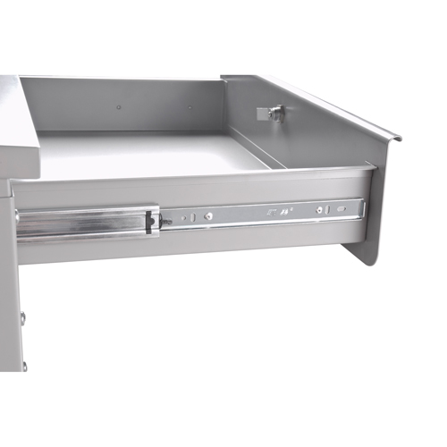 Cabinet Style Shop Desk, 34-1/2" W x 30" D x 53" H, Grey Waymarc Industries Inc
