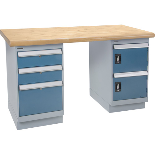 Workbench, Door & Drawers, 2500 lbs. Cap., 60" W x 36" D, 34" H Waymarc Industries Inc