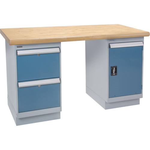 Workbench, Door & Drawers, 2500 lbs. Cap., 60" W x 36" D, 34" H Waymarc Industries Inc