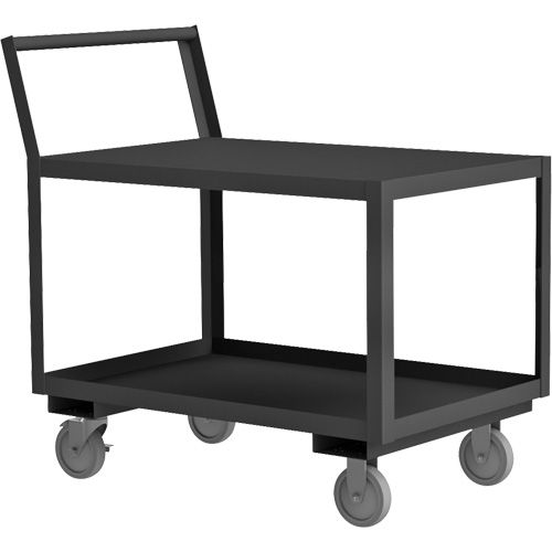 Chariot de service avec surface surbaiss&eacute;e, 2 niveaux, 30-1/4" la x 63" p x 37-1/2" h, 1200 lb Cap Waymarc Industries Inc