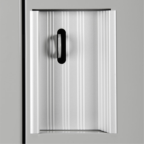Clean Line Lockerettes, 6 -tier, Bank of 3, 36" x 18" x 72", Steel, Grey, Rivet (Assembled) Waymarc Industries Inc