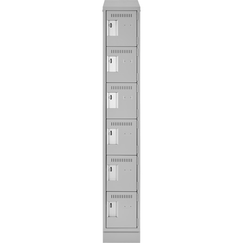 Petits casiers Clean Line, 6 niveaux, 12" x 18" x 82", Acier, Gris, Rivet (assembl&eacute;) Waymarc Industries Inc