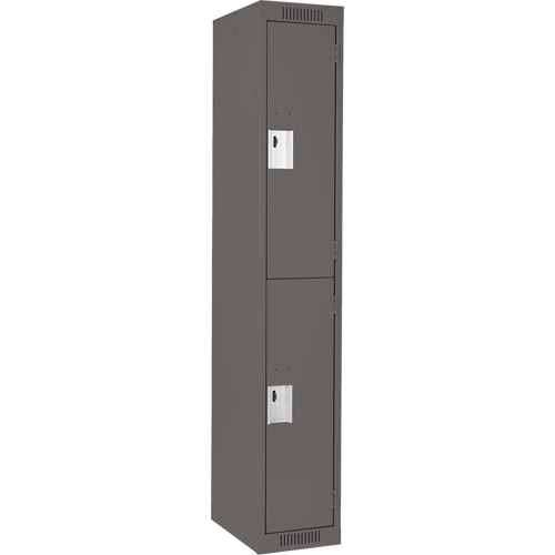 Casiers Clean Line, 2 niveaux, 12" x 18" x 72", Acier, Charbon, Rivet (assembl&eacute;) Waymarc Industries Inc