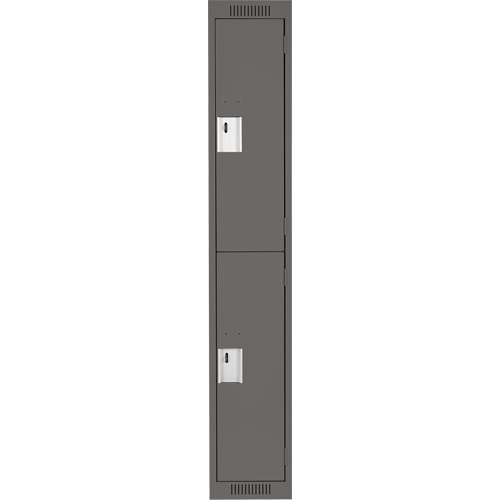 Casiers Clean Line, 2 niveaux, 12" x 18" x 72", Acier, Charbon, Rivet (assembl&eacute;) Waymarc Industries Inc