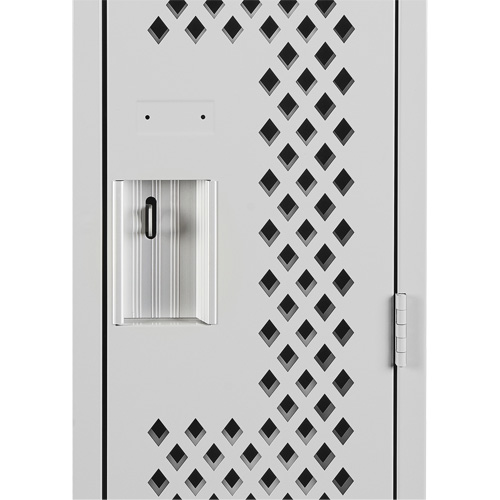 Casiers Clean Line, 12" x 12" x 72", Acier, Gris, Rivet (assembl&eacute;), Perfor&eacute; Waymarc Industries Inc