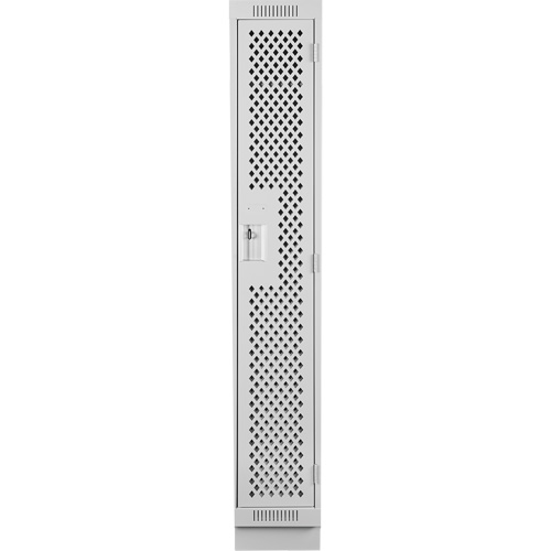 Clean Line Lockers, 12" x 18" x 76", Steel, Grey, Rivet (Assembled), Perforated Waymarc Industries Inc