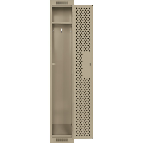 Casiers Clean Line, 12" x 12" x 72", Acier, Beige, Rivet (assembl&eacute;), Perfor&eacute; Waymarc Industries Inc