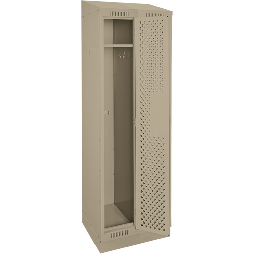 Clean Line Lockers, Bank of 2, 24" x 12" x 82", Steel, Beige, Rivet (Assembled), Perforated Waymarc Industries Inc