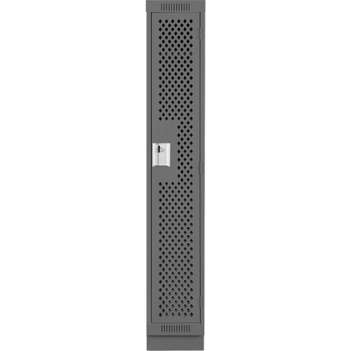Clean Line Lockers, 12" x 18" x 76", Steel, Charcoal, Rivet (Assembled), Perforated Waymarc Industries Inc