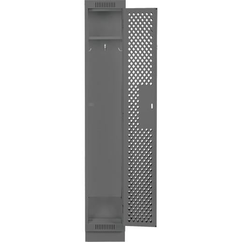 Clean Line Lockers, 12" x 18" x 76", Steel, Charcoal, Rivet (Assembled), Perforated Waymarc Industries Inc