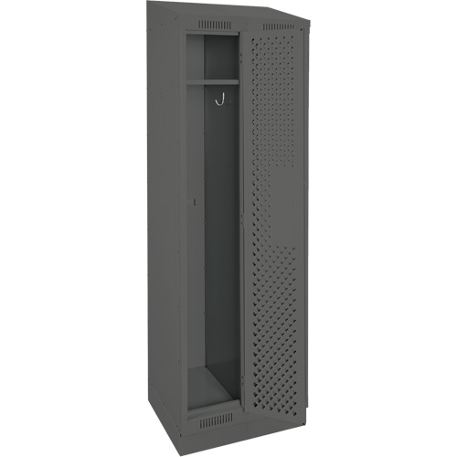 Casiers Clean Line, Bloc de 2, 24" x 12" x 82", Acier, Charbon, Rivet (assembl&eacute;), Perfor&eacute; Waymarc Industries Inc