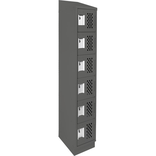 Clean-Line Perforated Lockerette, 6 -tier, 12" x 72" x 12", Steel Waymarc Industries Inc