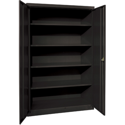 Deep Hi-Boy Storage Cabinet, Steel, 4 Shelves, 72" H x 36" W x 24" D, Black Waymarc Industries Inc
