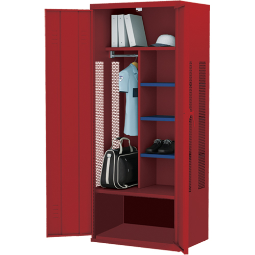 Casier de luxe pour &eacute;quipement, Acier, 36" la x 24" p x 72" h, Rouge Waymarc Industries Inc