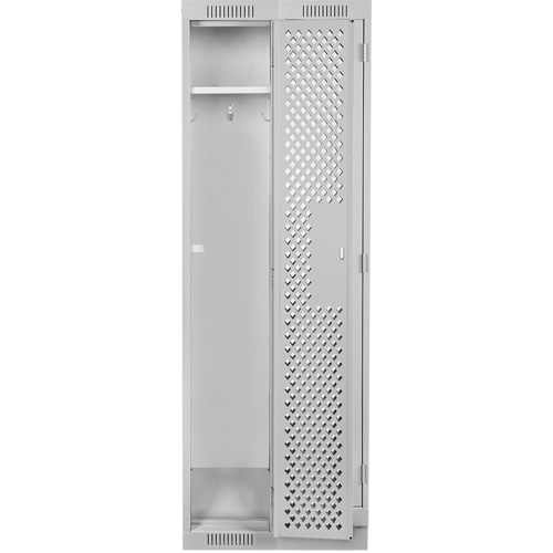 Clean Line Lockers, Bank of 2, 24" x 18" x 76", Steel, Grey, Rivet (Assembled), Perforated Waymarc Industries Inc
