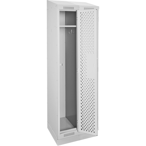 Clean Line Lockers, Bank of 2, 24" x 12" x 82", Steel, Grey, Rivet (Assembled), Perforated Waymarc Industries Inc
