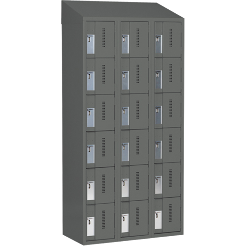 Casiers robustes Concorde, 6 niveaux, Bloc de 3, 36" x 18" x 78", Acier, Charbon, Soud&eacute; (assembl&eacute;) Waymarc Industries Inc