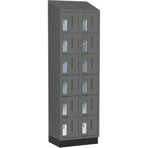 Casiers robustes Concorde, 6 niveaux, Bloc de 2, 24" x 18" x 82", Acier, Charbon, Soud&eacute; (assembl&eacute;) Waymarc Industries Inc