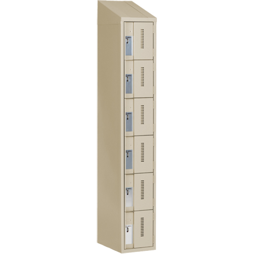Casiers robustes Concorde, 6 niveaux, 12" x 18" x 78", Acier, Beige, Soud&eacute; (assembl&eacute;) Waymarc Industries Inc