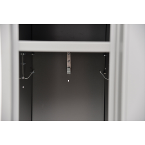 Lockers, 2 -tier, Bank of 2, 24" x 18" x 72", Steel, Grey, Rivet (Assembled) Waymarc Industries Inc