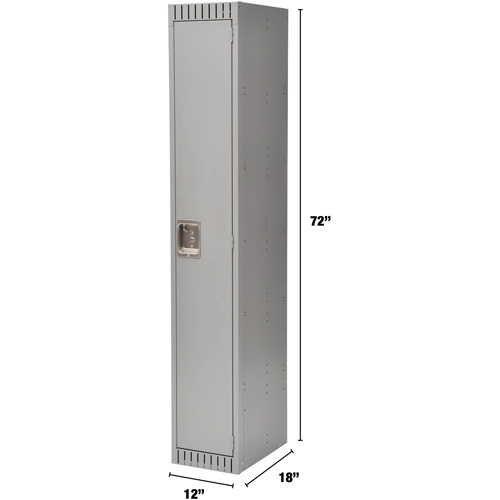 Casiers, 12" x 18" x 72", Acier, Gris, Rivet (assembl&eacute;) Waymarc Industries Inc