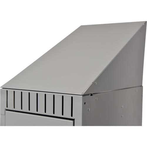 Dessus en pente, Bloc de 1, 18" p x 12" la x 10" ha, Gris, Acier Waymarc Industries Inc