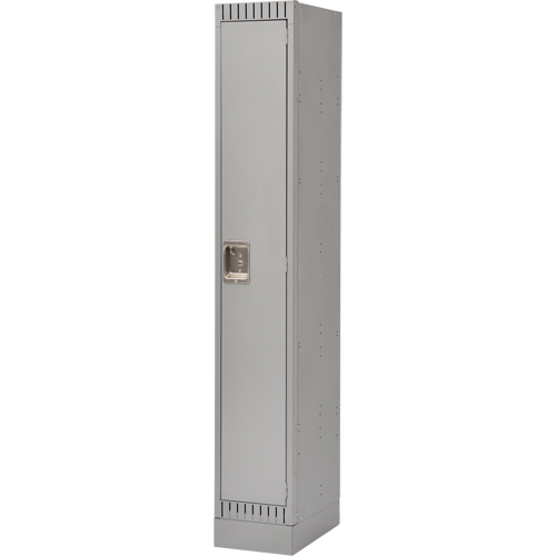 Lockers, 12" x 18" x 76", Steel, Grey, Knocked Down Waymarc Industries Inc