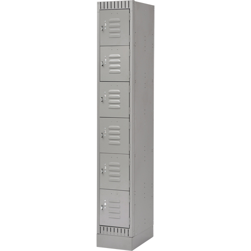Casiers, 6 niveaux, 12" x 18" x 76", Acier, Gris, D&eacute;mont&eacute; Waymarc Industries Inc