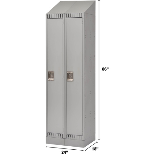 Casiers, Bloc de 2, 24" x 18" x 86", Acier, Gris, D&eacute;mont&eacute; Waymarc Industries Inc