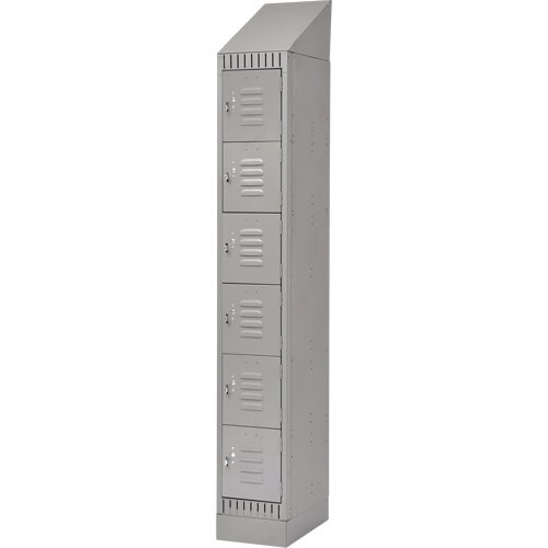 Casiers, 6 niveaux, 12" x 18" x 86", Acier, Gris, D&eacute;mont&eacute; Waymarc Industries Inc